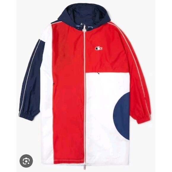 Lacoste Men's SPORT French Sporting Spirit Edition Oversized Raincoat M/L Multi - Picture 1 of 11